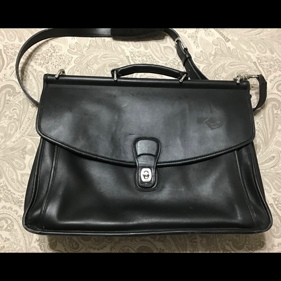 Vtg.Coach ShoulderBag, Briefcase, Unisex, Black - Picture 1 of 10